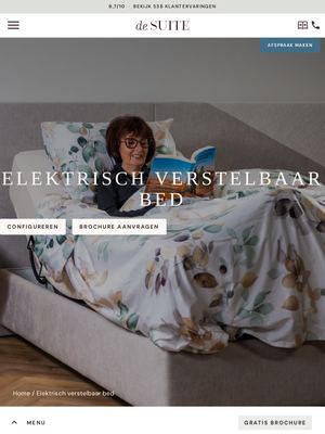 Live pagina op desuite.nl: Elektrisch verstelbaar