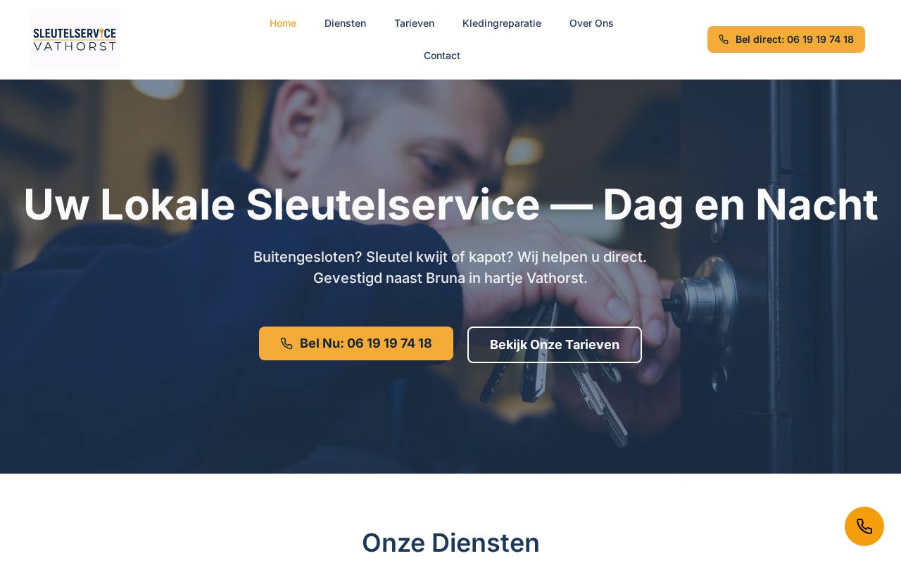 WordPress website Sleutelservicevathorst — slotenmaker & vakspecialist — ontworpen en gebouwd door Yousource (sleutelservicevathorst.nl)