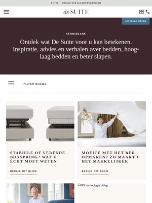 Live pagina op desuite.nl: Blog
