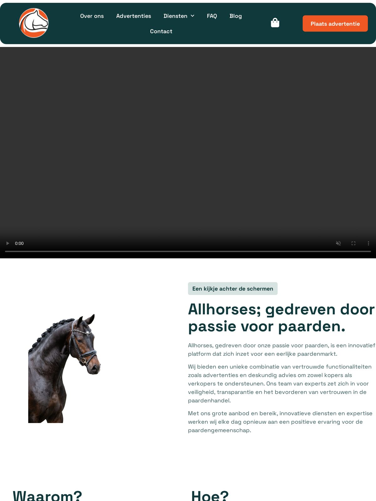 AllHorses marktplaats op tablet