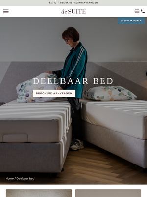 Live pagina op desuite.nl: Deelbaar