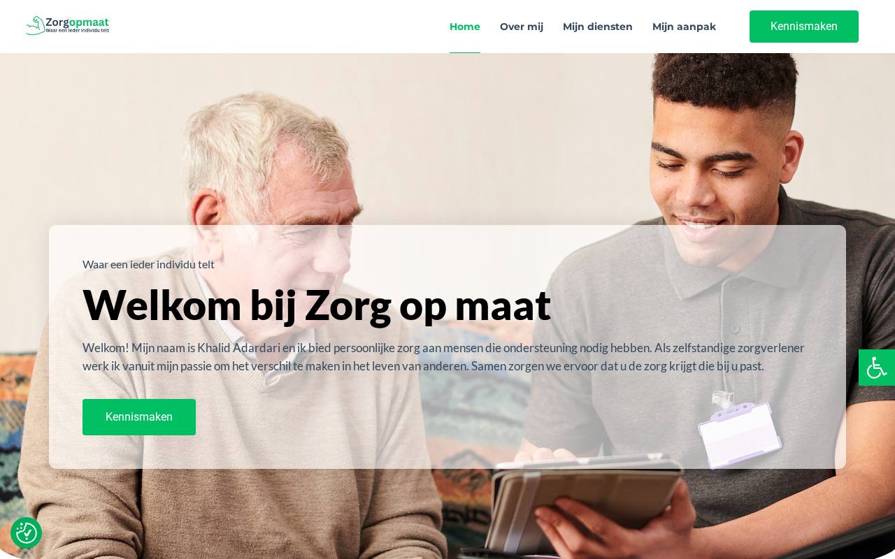 WordPress website Zorg Opmaat — zorg & welzijn — ontworpen en gebouwd door Yousource (zorg-opmaat.com)
