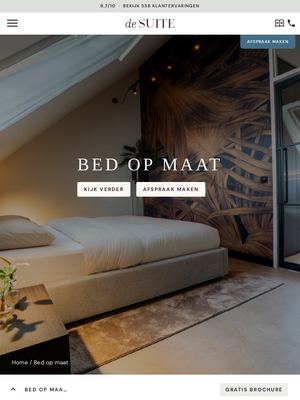 Live pagina op desuite.nl: Op maat