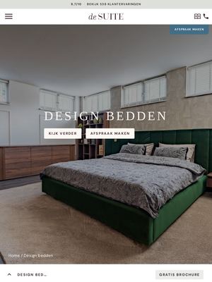 Live pagina op desuite.nl: Design