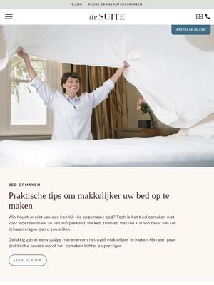 Live pagina op desuite.nl: Opmaken