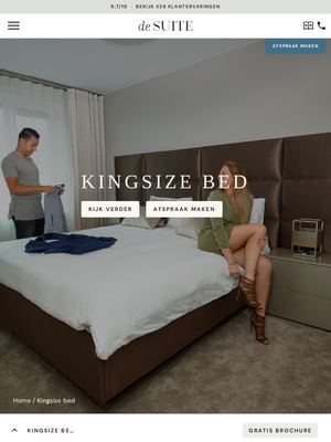 Live pagina op desuite.nl: Kingsize
