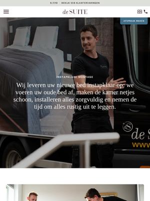 Live pagina op desuite.nl: Instapklare montage