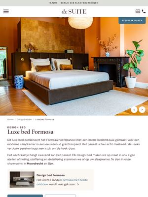 Live pagina op desuite.nl: Luxe bed formosa