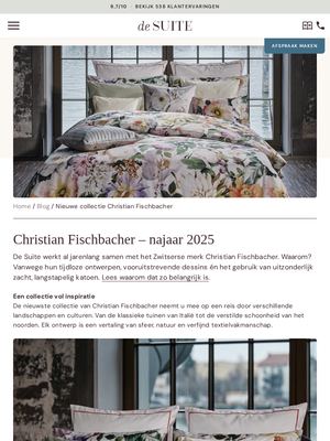 Live pagina op desuite.nl: Christian fischbacher najaar 2025