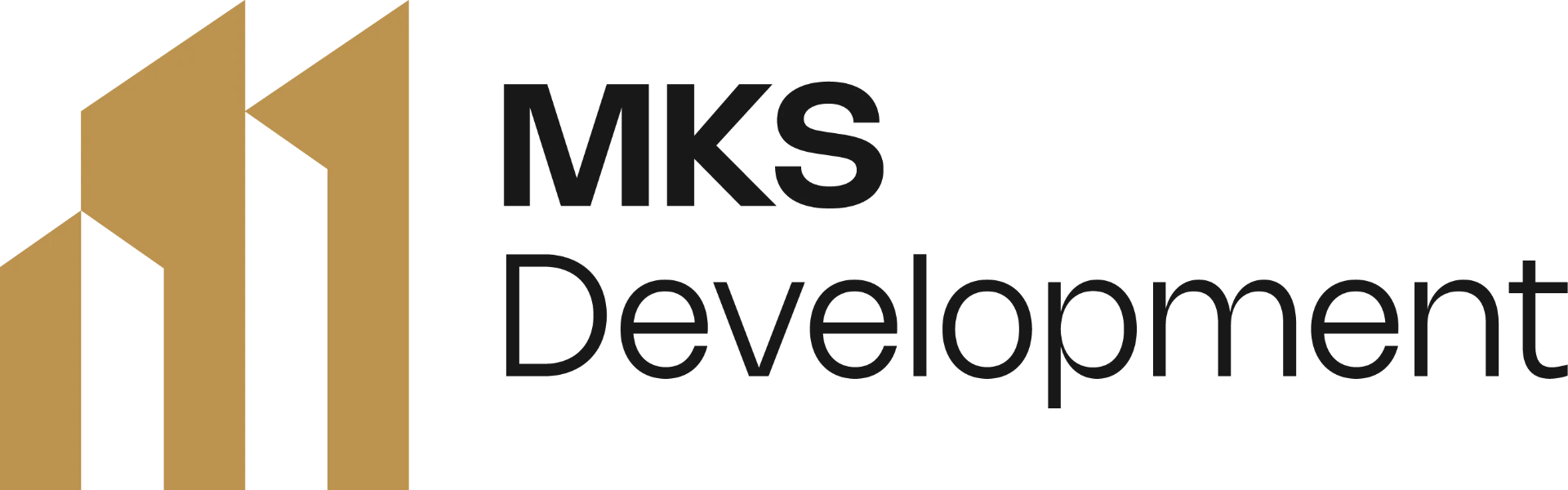 MKS Development logo op licht