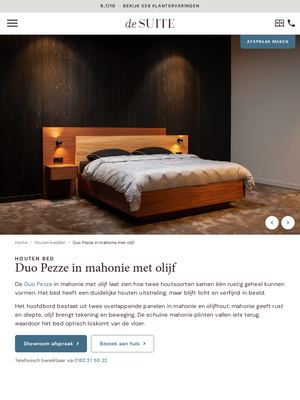 Live pagina op desuite.nl: Duo pezze mahonie olijfhout