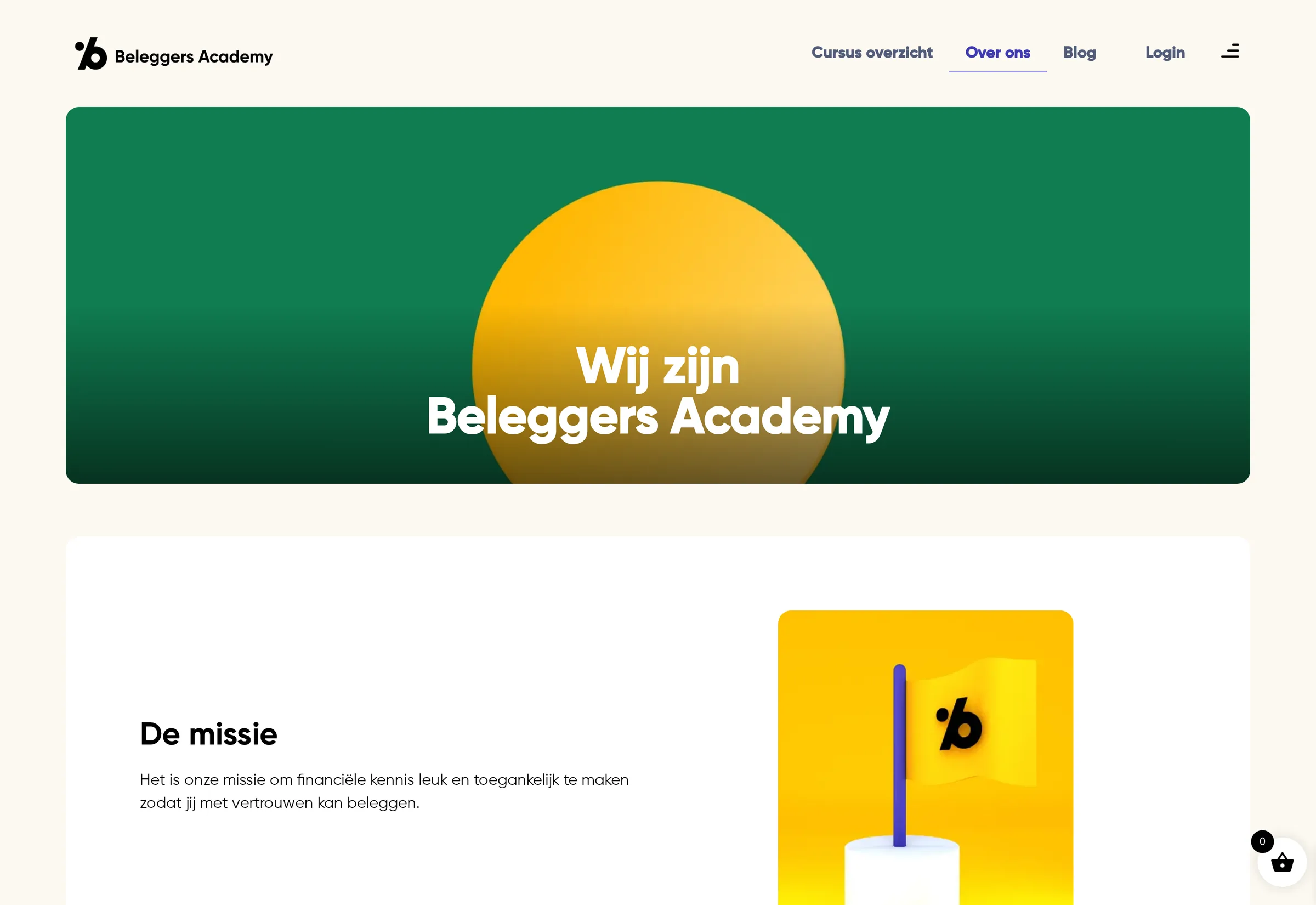 Over ons-pagina van Beleggers Academy