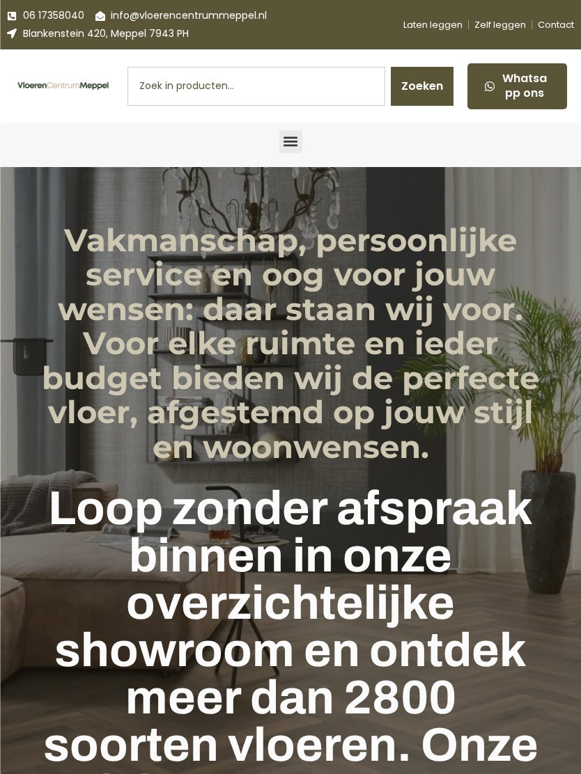 VloerenCentrum Meppel op tablet