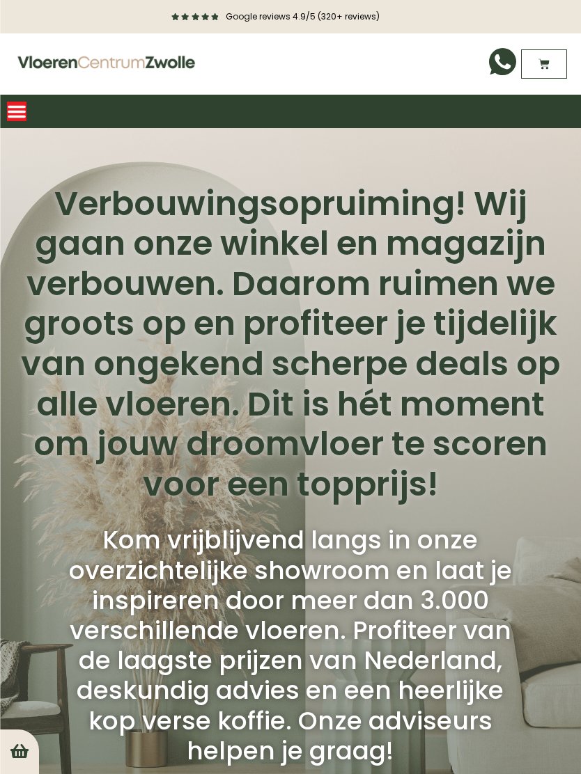 VloerenCentrum Zwolle op tablet